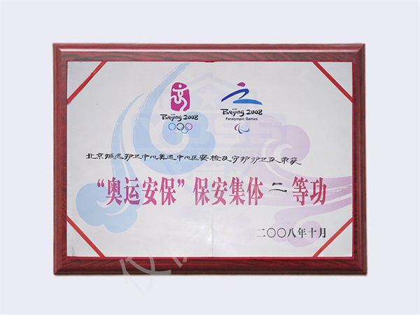 2008奥运安保集体二等功