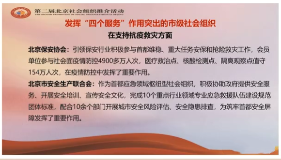 北京保安协会获市民政局表扬