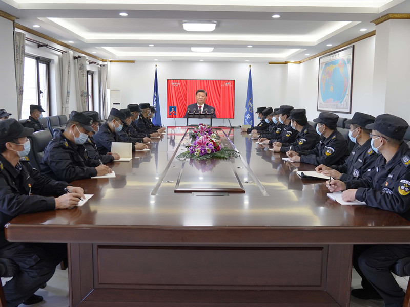 【喜迎二十大、奋进新征程】北京永兴集团yx06保安公司组织党员干部职工收听收看党的二十大开幕盛况