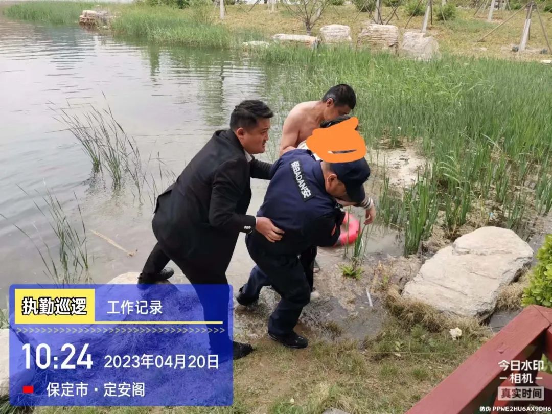 北京永兴集团yx06保安员王艳昌奋不顾身跳水救轻生女子